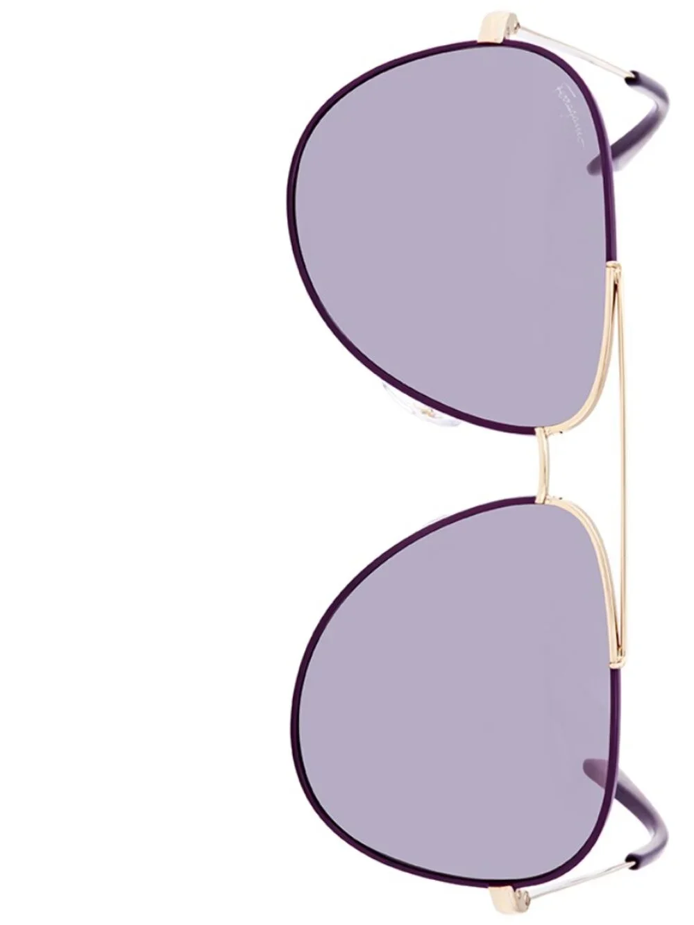 Sunglasses Ferragamo Purple Pilot SF131S 736 Mirrored Italian NWT